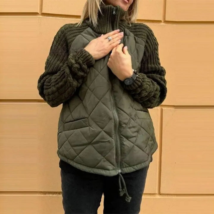 Elodie | Quilted Knit Detail Jacket