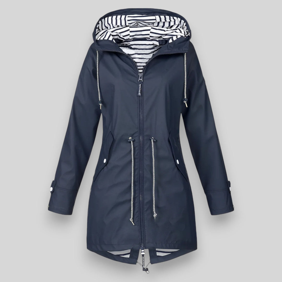 Vada | Hooded Drawstring Rain Jacket