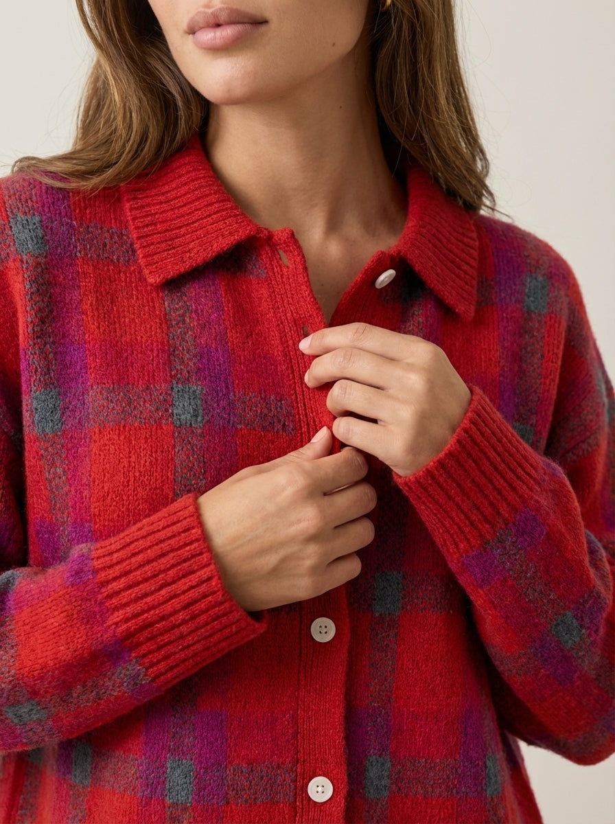 Anna | Check Cardigan