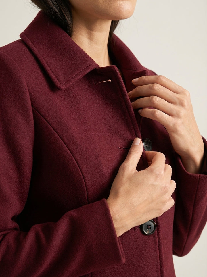 Helena | A-Line Winter Coat with Buttons