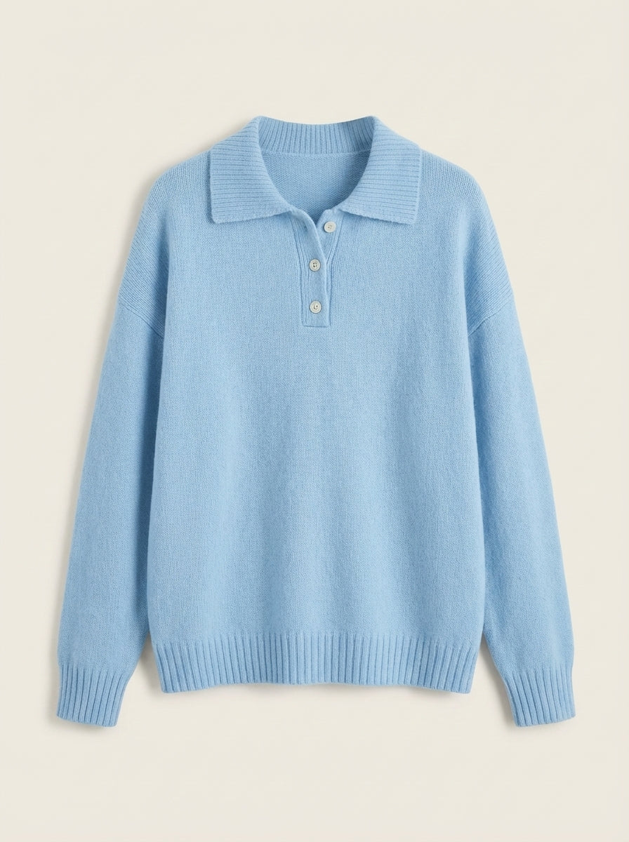 Laura | Collared Jumper with Button Details
