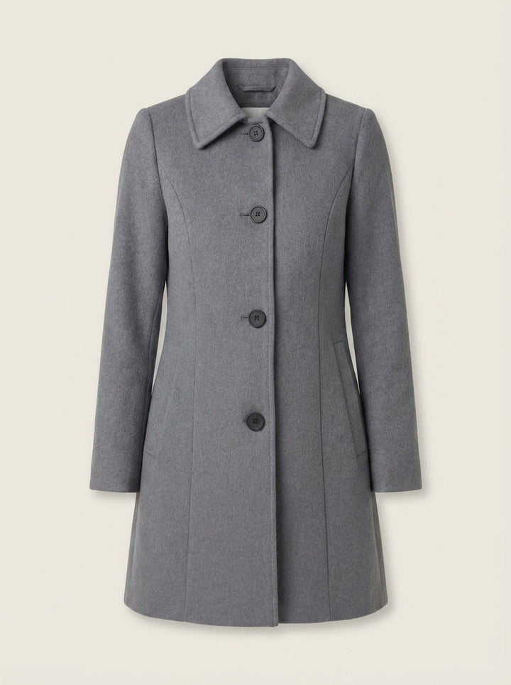 Helena | A-Line Winter Coat with Buttons