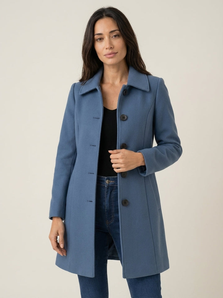 Helena | A-Line Winter Coat with Buttons