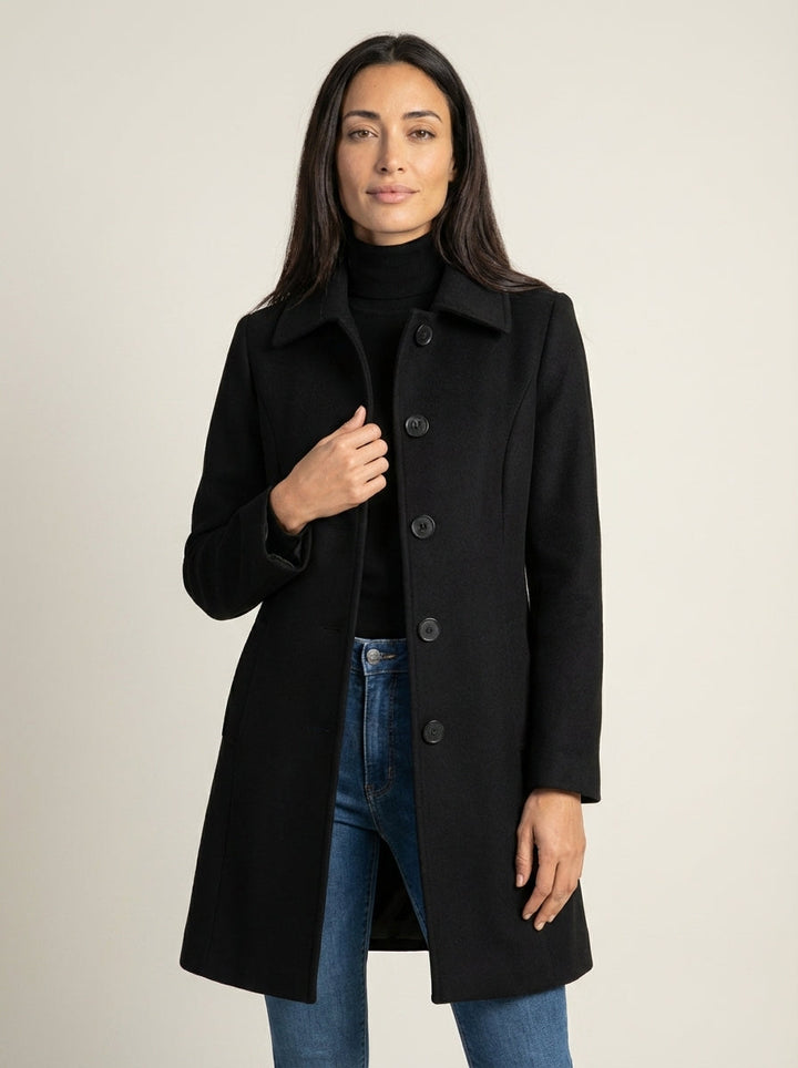 Helena | A-Line Winter Coat with Buttons