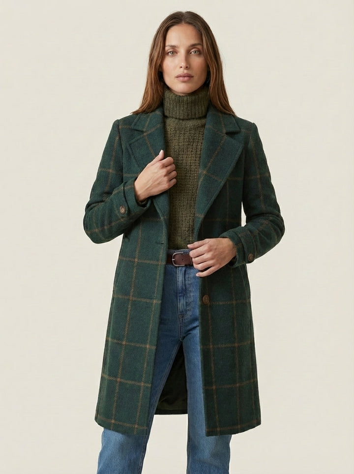 Valeria | Elegant Check Coat