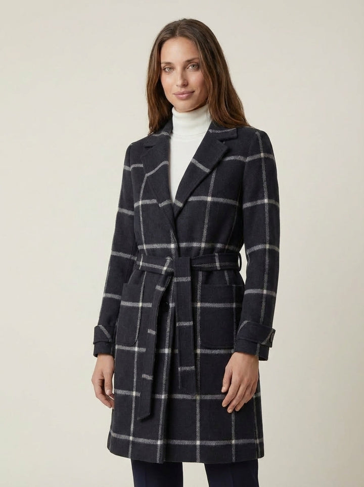 Valeria | Elegant Check Coat
