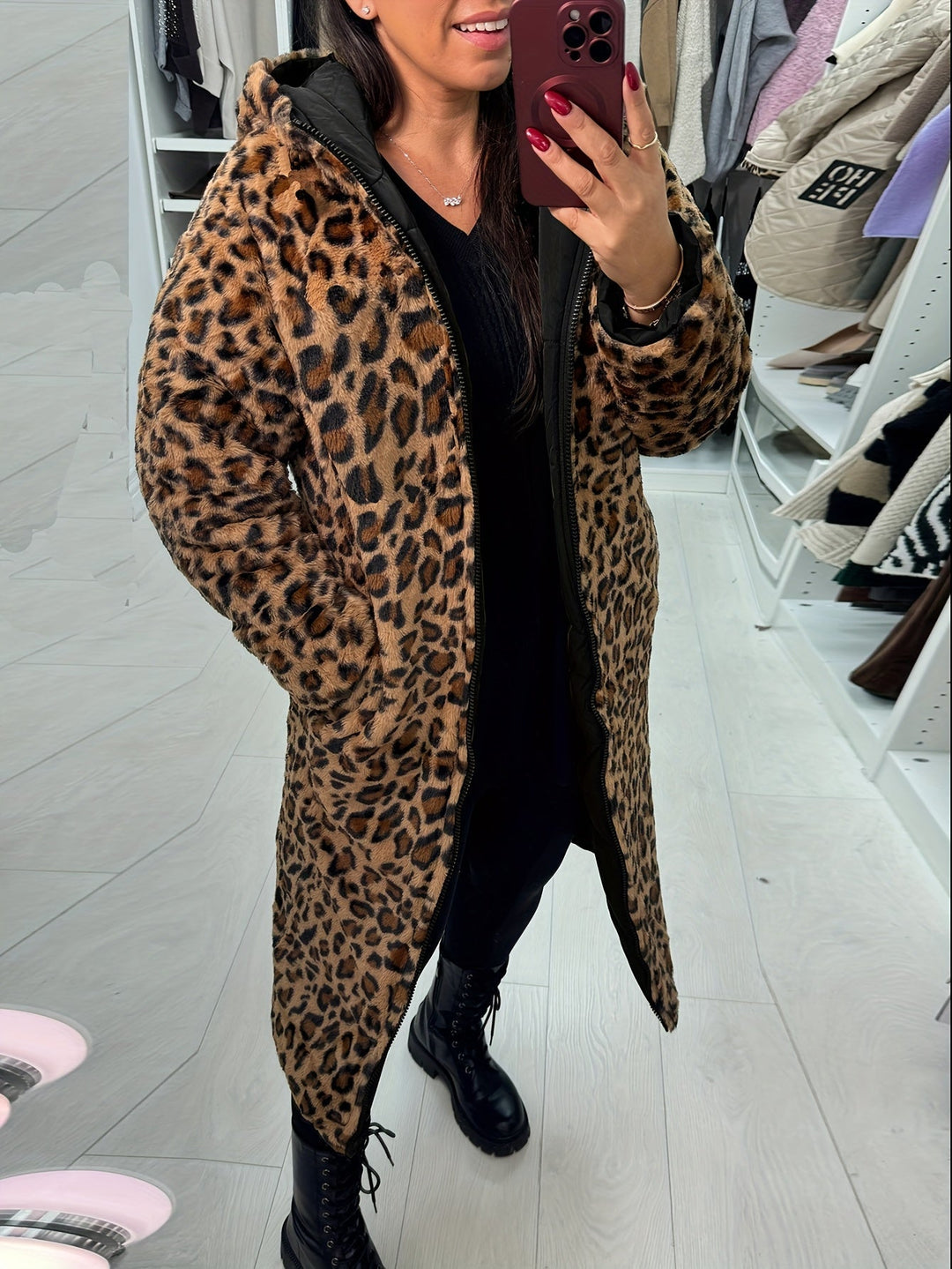 Isabeau | Reversible Leopard-Print Coat