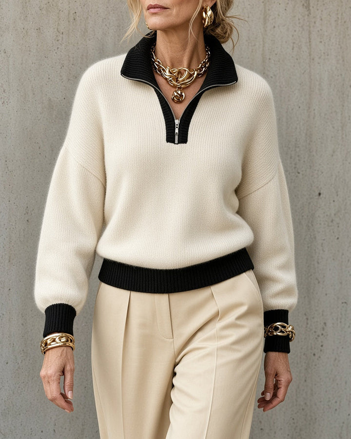 Monica | Half-Zip Collared Jumper