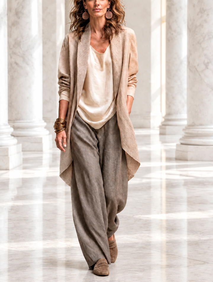 Costanza | Three-Piece Palazzo Trousers Set