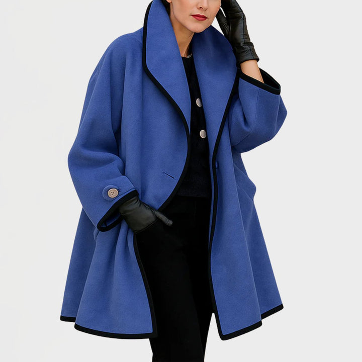 Georgiana | Oversized Coat with Contrast Trim