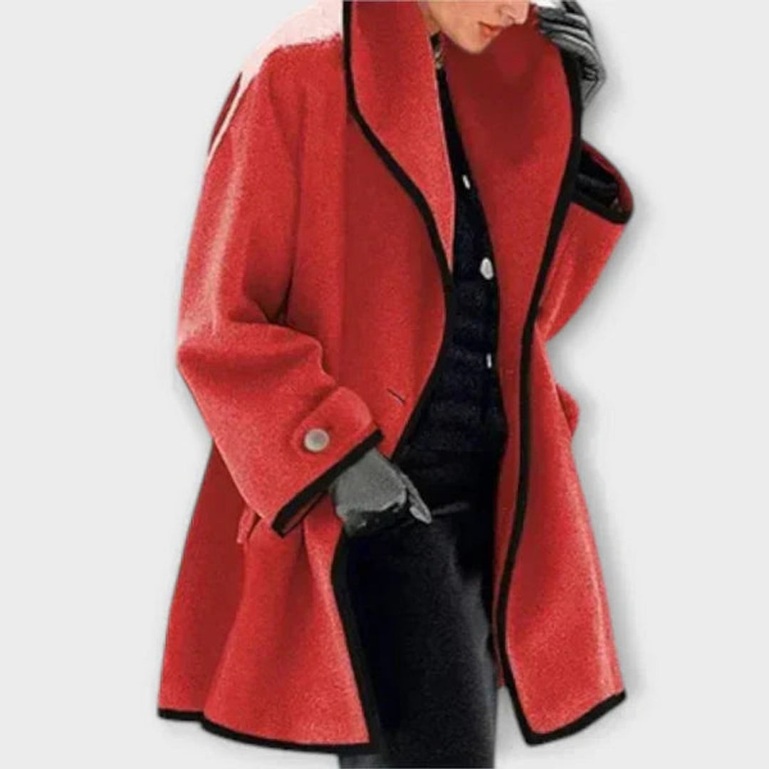 Georgiana | Oversized Coat with Contrast Trim