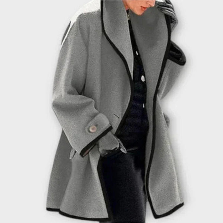 Georgiana | Oversized Coat with Contrast Trim
