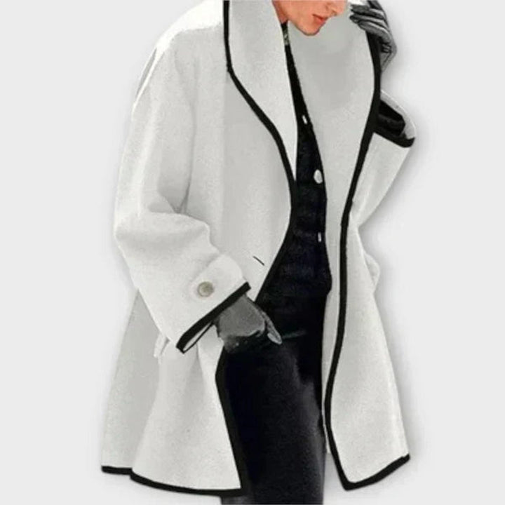 Georgiana | Oversized Coat with Contrast Trim
